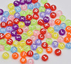 Children's square acrylic beads with letters, early education, 4×7mm