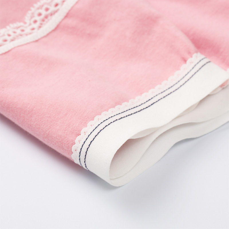 Nuevo algodón transpirable ropa interior de las mujeres más tamaño encaje media Cintura interior japonés dulce arco niña ropa interior al por mayor