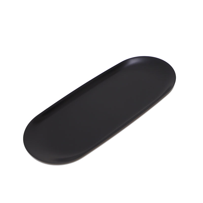 Fábrica al por mayor Acero inoxidable latón oro color primario color oval metal bandeja fruta caramelo bandeja de almacenamiento