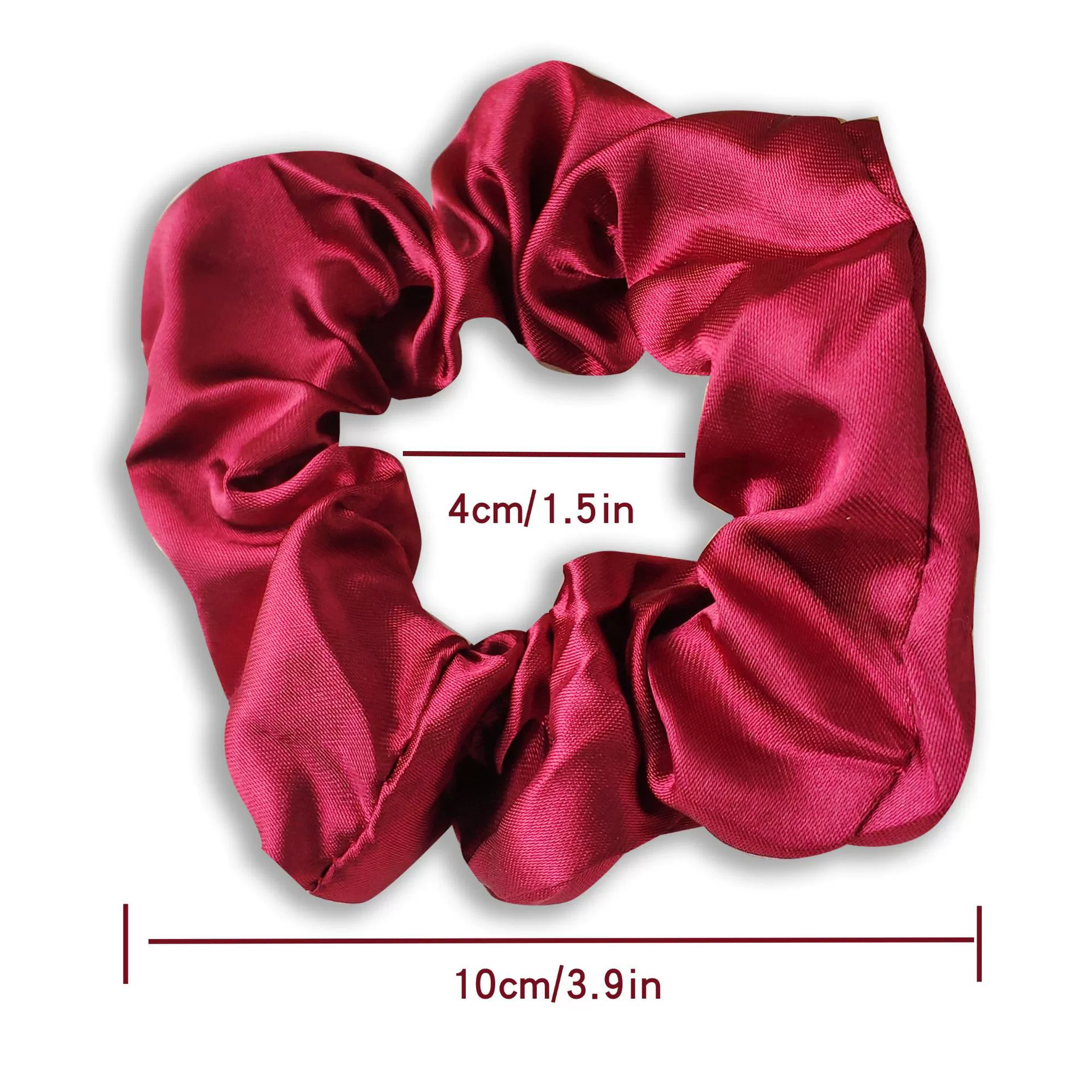 Amazon cross -border explosion pork large intestine hair ring loose tight rope double -ring high -end color pink fold hair rope hair ring hair accessories