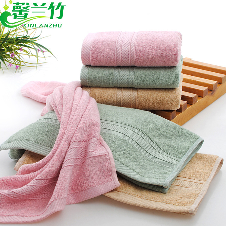 Source manufacturers weaving 120 grams of thickened bamboo fiber towel daily necessities advertising embroidery logo gift towel batch
