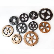 工业风木质齿轮挂饰家居工艺品壁饰酒吧咖啡厅墙上装饰圣诞节礼物