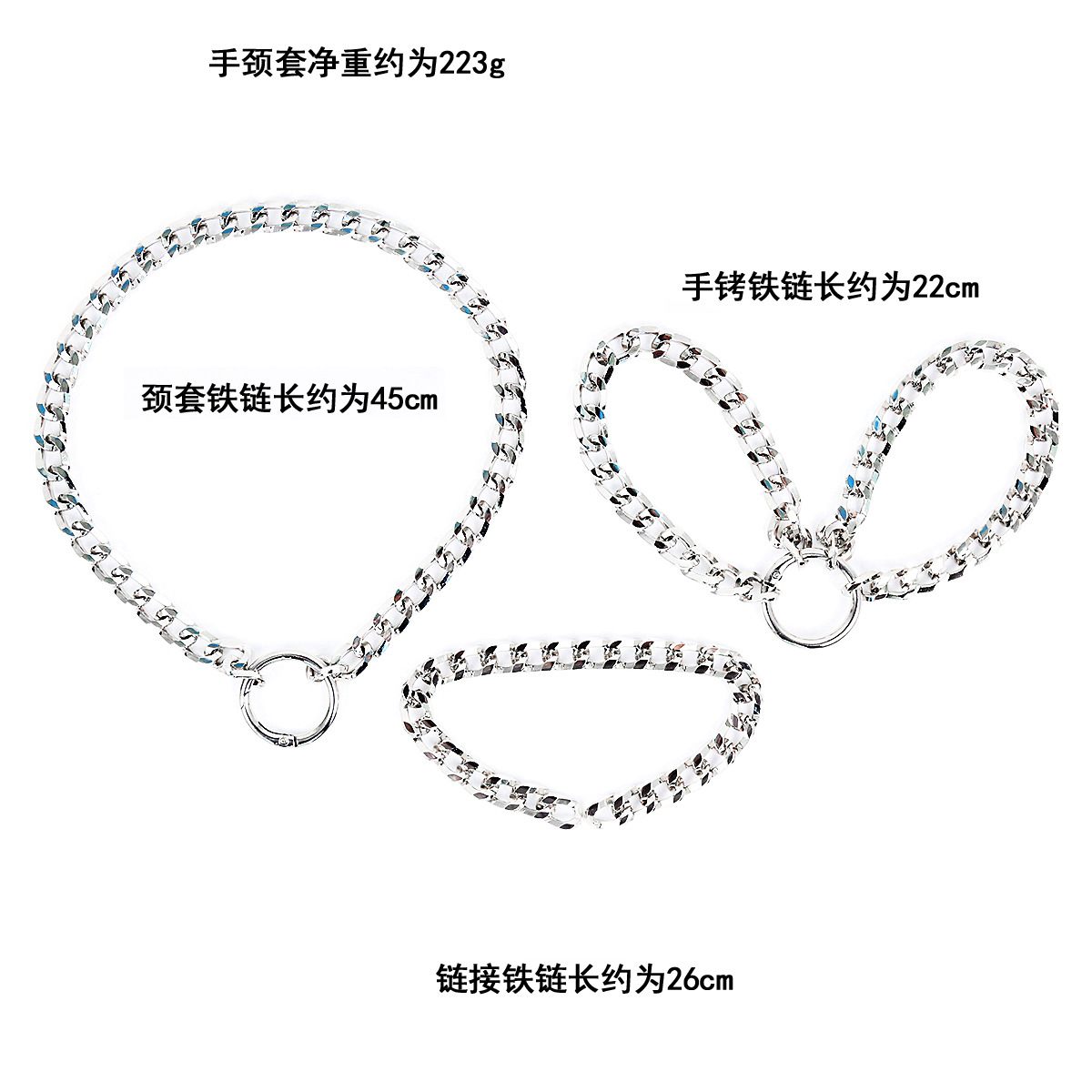 Tienda de la fábrica al por mayor juguetes sexuales esposas de cadena de hierro revertir volver cuff juguetes vinculante hebilla de mano pulsera accesorios de rendimiento comercio exterior