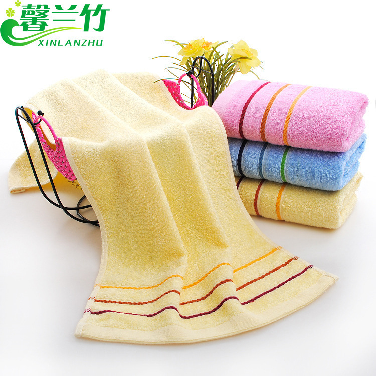 Bamboo fiber towel holiday gift soft and comfortable towel home daily wipe face absorbent face towel factory wholesale