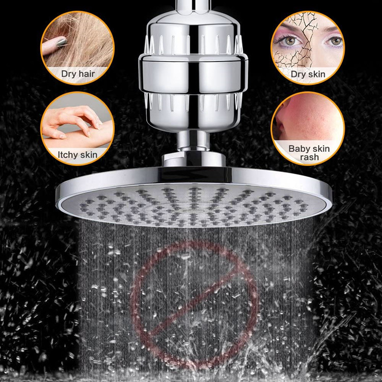 Transfronterizo 10-15 capa traje de filtro de ducha baño de ducha purificador de agua filtro de eliminación de cloro