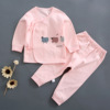 Split overall for new born, children's cotton set, thermal underwear, long sleeve