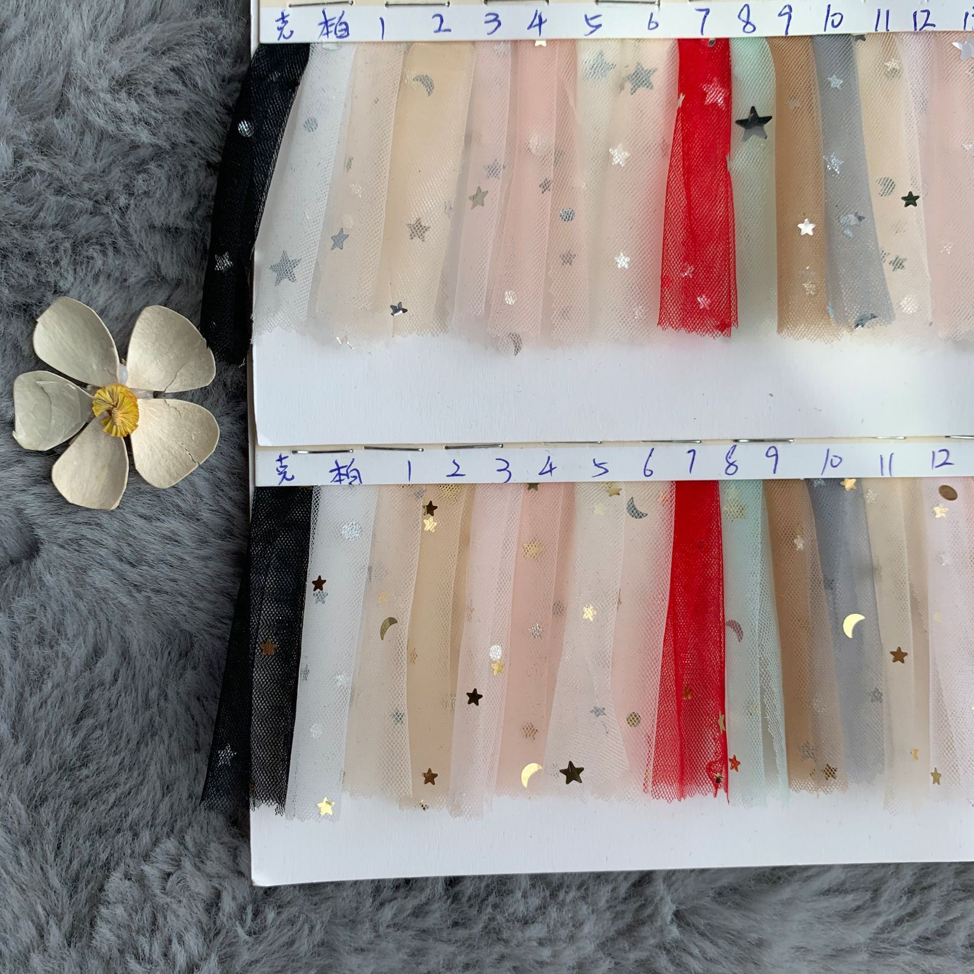 Ins tela de malla estrella Luna pieza de perforación de oro y plata ropa para niños Lolita mantel DIY tela multicolor en stock al por mayor
