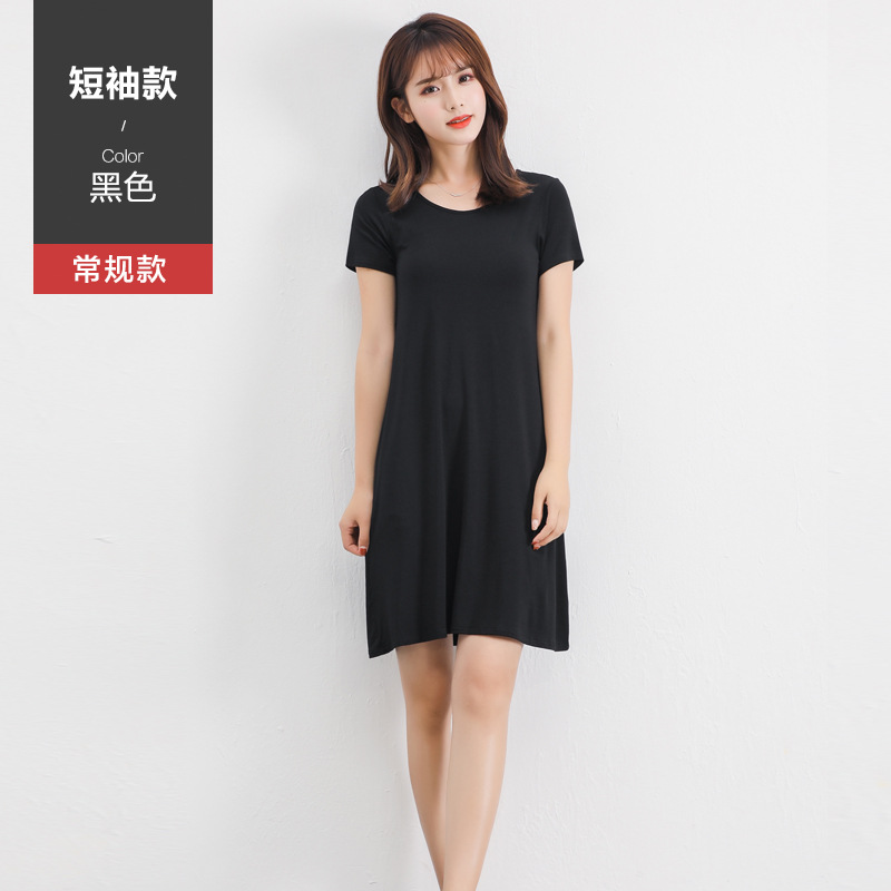 Short-sleeved regular - black