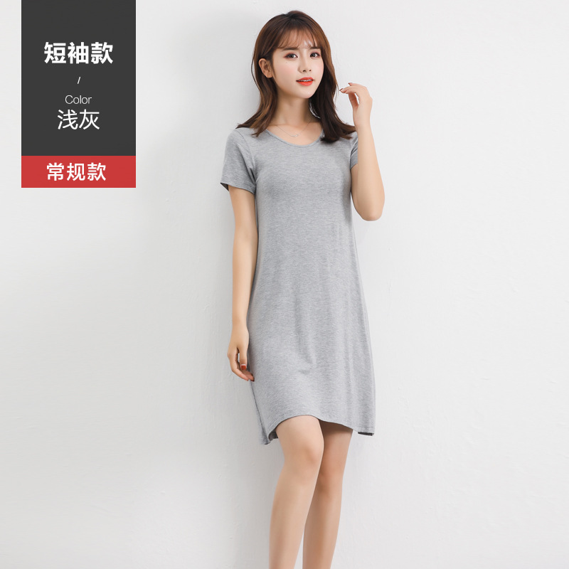 Short-sleeved regular - light gray