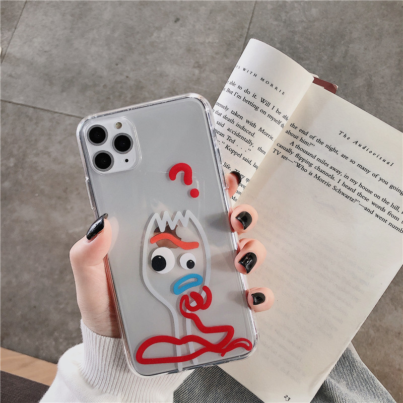 Apple 12pro teléfono móvil Shell personalizado creativo iPhone13 completo cubierto transparente 15 dibujos animados adecuado para 14 hombres y mujeres