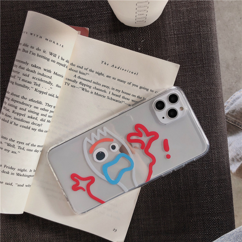Apple 12pro teléfono móvil Shell personalizado creativo iPhone13 completo cubierto transparente 15 dibujos animados adecuado para 14 hombres y mujeres