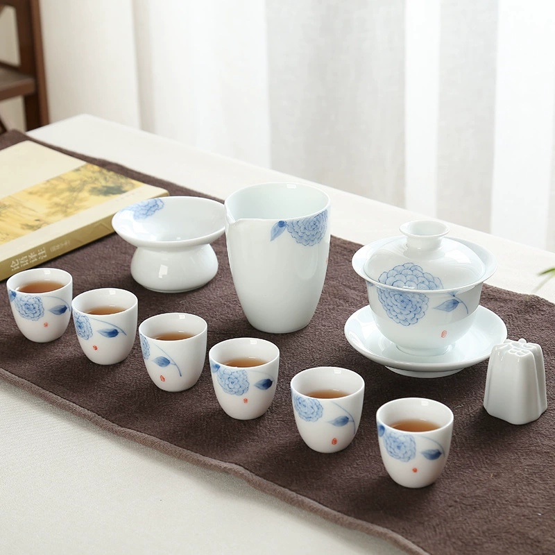 Tea set, ceramic tea cup, gift box, hand painting