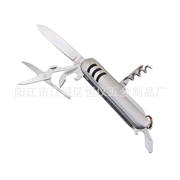 厂家供应7开不锈钢折叠小刀 户外礼品小刀