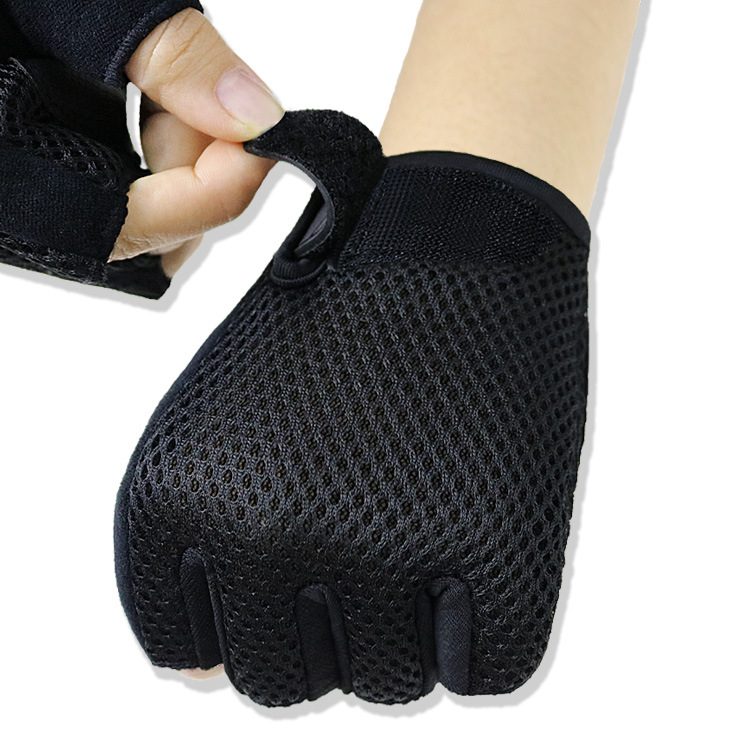 Venta Directa de fábrica TOP-RACERS negro transpirable malla ciclismo medio dedo guantes de entrenamiento deportivo guantes de fitness