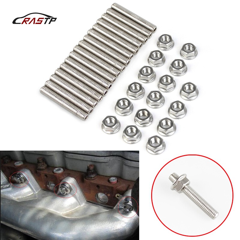 Cross-border car modification parts stainless steel exhaust manifold bolt kit for Ford 4.6 5.4 liters V8