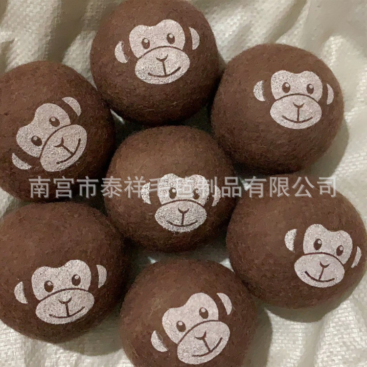 跨境供应羊毛烘干球 干燥机毛毡球  新西兰羊毛毛毡球