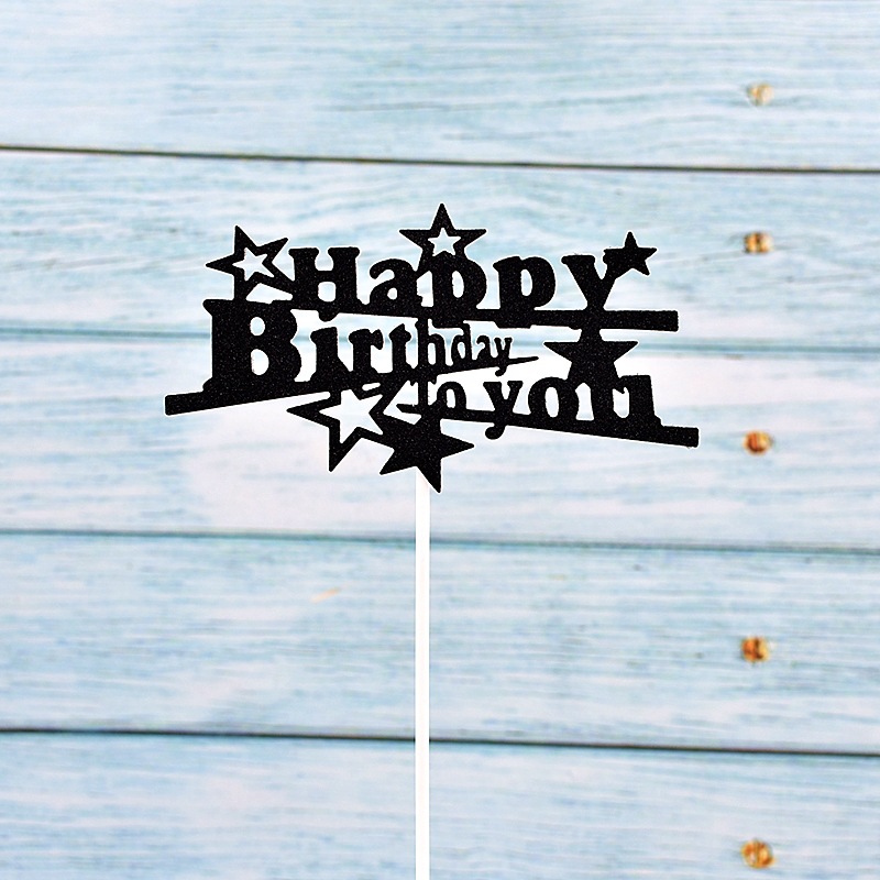 Feliz cumpleaños nueva inserción de tarjeta de pastel de cumpleaños Inserción de tarjeta de fábrica para hornear Decoración de Pastel