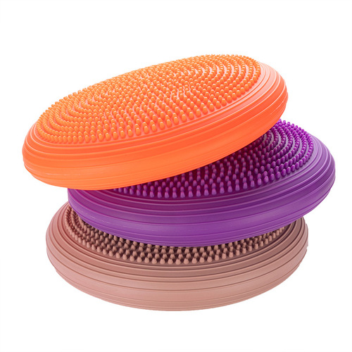 Yoga balance mat, inflatable massage cushion, balance plate, thickened explosion-proof yoga balance ball, balance trainer