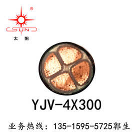 福建南平太阳电缆 YJV-4*300 电力电缆 企业采集 品质 现货