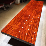 Bahua Board Teable Toble Столковое дерево бревна с твердым деревянным столом, красно -деревянный мебельный столик Окан Черный Сандаловый чайный стол