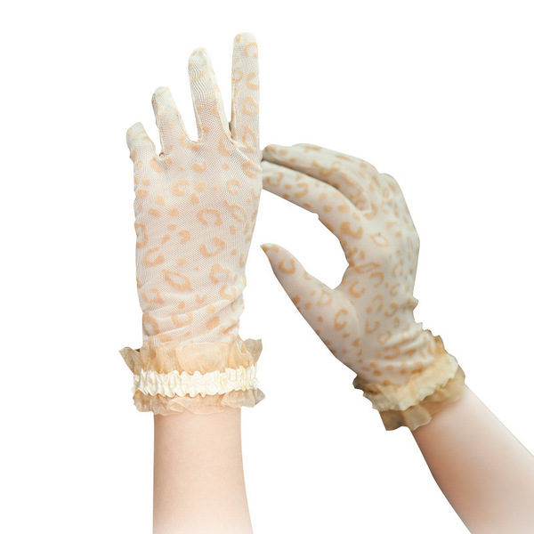 Summer sexy black fashionable short thin gloves
