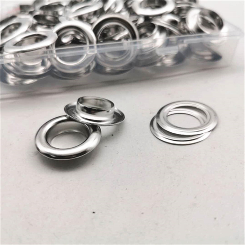 100 sets de diámetro interior de 14MM de cobre agujero de aire de metal de protección del medio ambiente ojal hebilla de lona tienda de hebilla redonda para transfronteriza