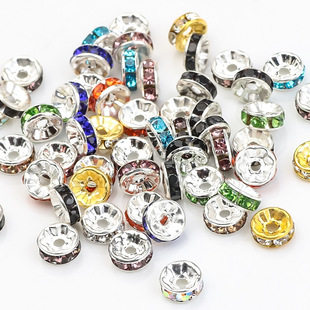 �Ȧ6/8MM��ɫƽ߅����Ͻ��� DIY��朴����Ʒ�����Ƭɢ�����l