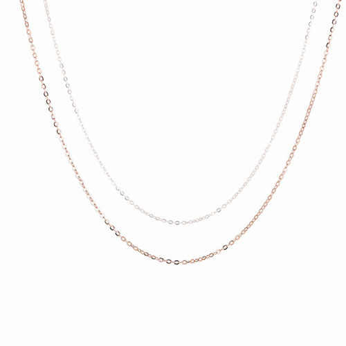 S925 sterling silver necklace box ingot melon seeds starry water wave cross chain with chain wholesale exquisite clavicle chain