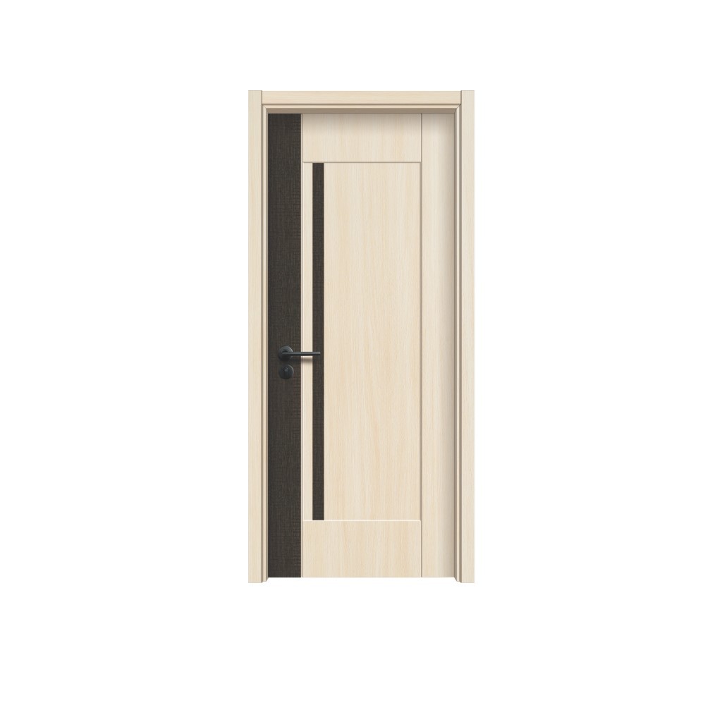 Suministro directo de fábrica puerta libre puerta simple puerta extremadamente estrecha puerta plana puerta de la Oficina puerta de la escuela puerta de madera de cristal de carbono image 7