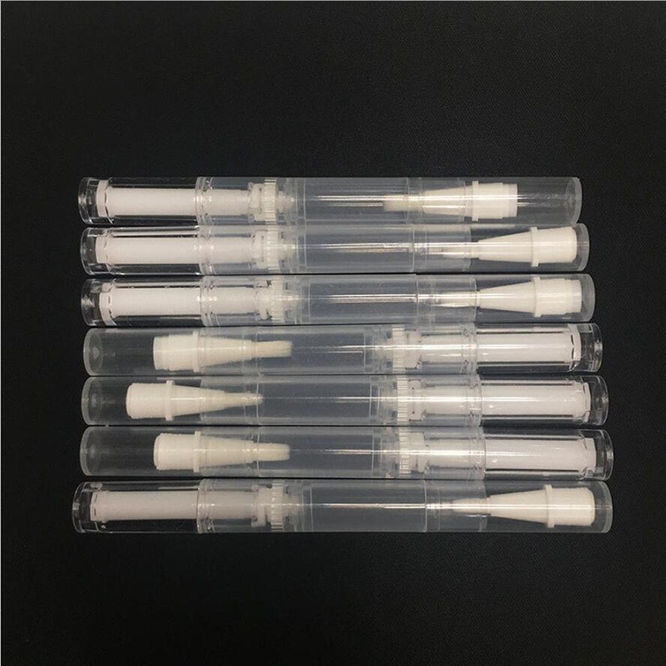 3ML plástico pluma rotatoria del diente del clavo cepillo de pelo corrector pluma de dientes de mascotas PP tubo de plástico vacío Generación de pelo