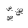 Solid beads stainless steel, pendant, glossy accessory