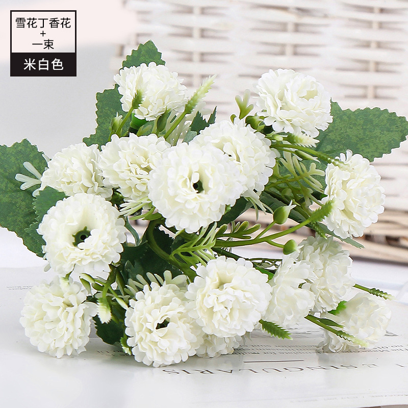 Copo de nieve cálido corazón Lila artificial ramo Festival regalo falso florero arreglo de flores sala de estar decoración para el Festival de la boda