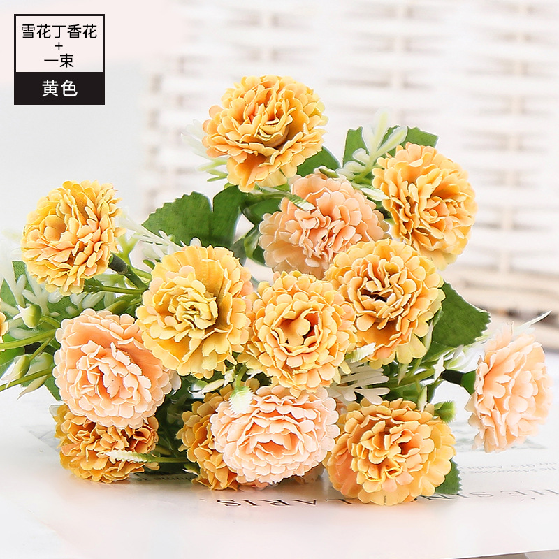 Copo de nieve cálido corazón Lila artificial ramo Festival regalo falso florero arreglo de flores sala de estar decoración para el Festival de la boda