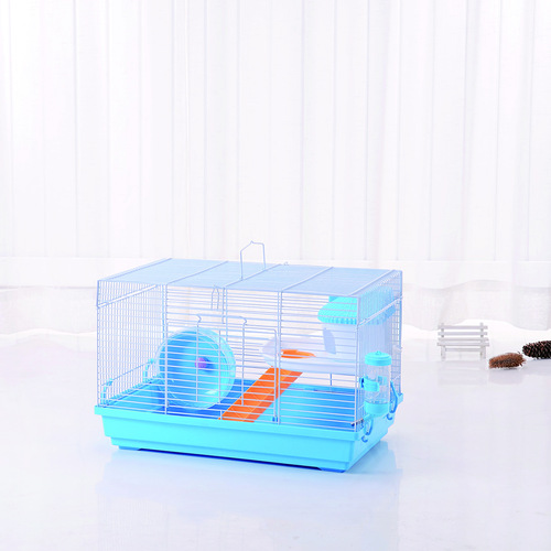 Double-layer basic cage, honey bag basic cage with platform, kettle and food basin, large running wheel for squirrels