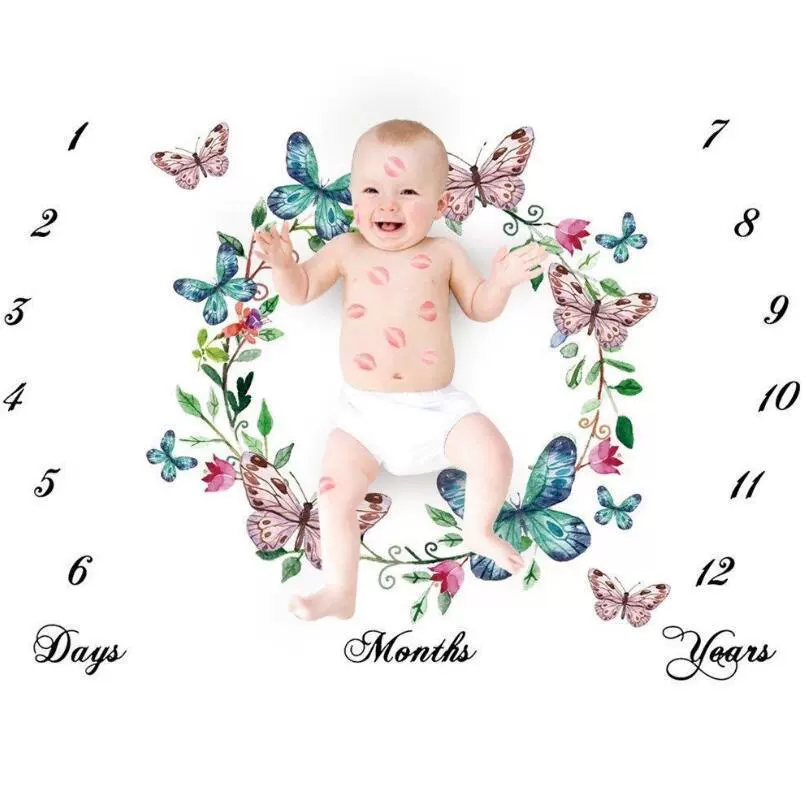 Детская фотография Фон Ткань Новорожденный вехой месяц фото реквизит Baby Milestone фото одеяло