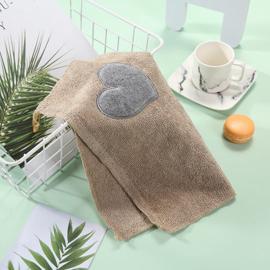 Kitchen coral fleece super absorbent lazy cloth household solid color multi-purpose scouring pad dishcloth wholesale