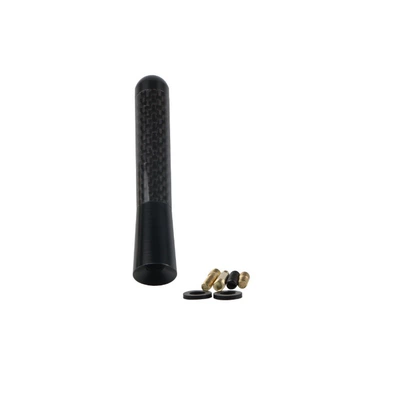 Factory direct sale car modified 8cm antenna modified Mini car short antenna carbon fiber racing modified antenna (vehicle antenna) - 8cm-black-opp-bag