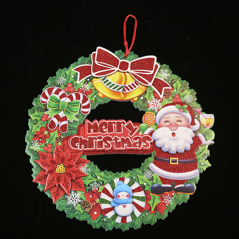 2025 Christmas Foam Kt Board Garland Pendant Party Atmosphere Ornament Christmas Tree 3D Three-Dimensional Decoration Sticker Wholesale