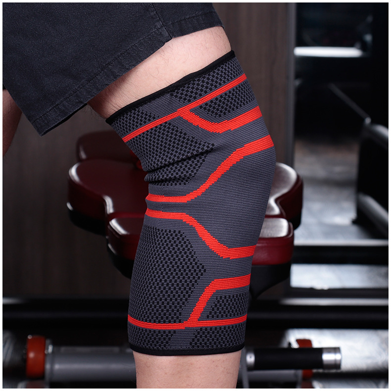 Sports Knee Pads Autumn and Winter Running Basketball Cycling Fitness Non-slip Unisex Thin Knitted Nylon Knee Pads