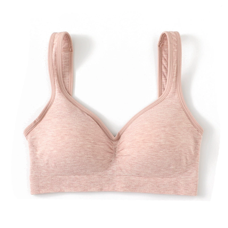 Sports tank top for elementary school students, wireless bra, top with cups