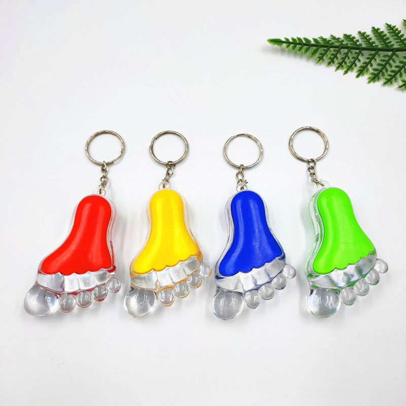 Creative simulation cross-border large plate LED plastic key chain pendant can be printed logo craft small gifts