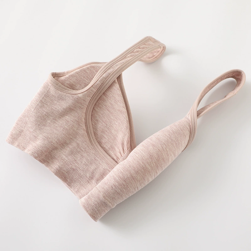 Sports tank top for elementary school students, wireless bra, top with cups