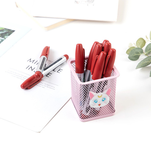 Large-capacity marker oil-based large-head pen black marker pen logistics mark pen refillable ink factory wholesale