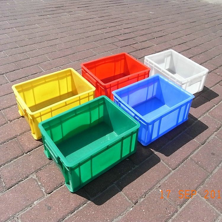 加厚工厂塑料箱全新料密封叠高塑胶箱仓库货架车间周转箱3号箱子