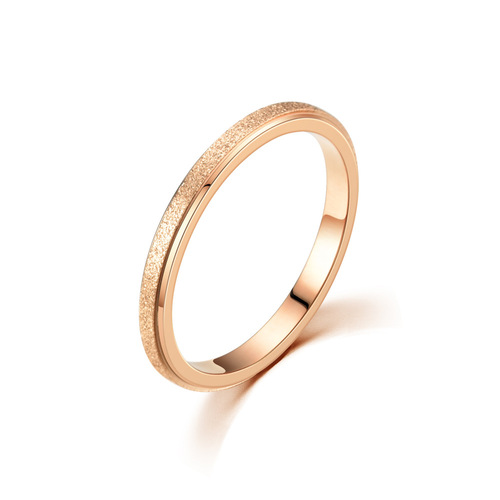  New Student Accessory Ring, Korean Style Fine-Sanded Titanium Steel Ring for Girls, Tail Ring