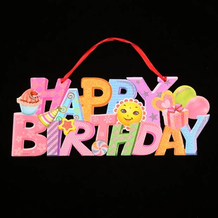 Открытка Happy Birthday и декор из пенопласта KT