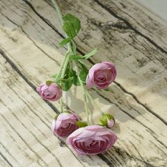 5頭茶玫露蓮仿真花藝高檔絹花婚慶路引插花家居客廳裝飾假花