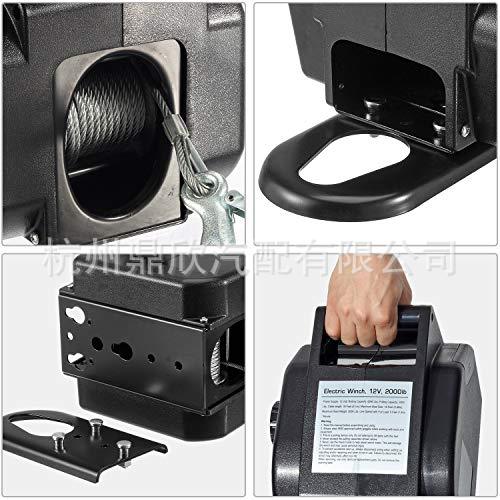 鼎欣便携式5000磅电动绞盘游艇牵引自驾游自救12V5000磅卷扬机