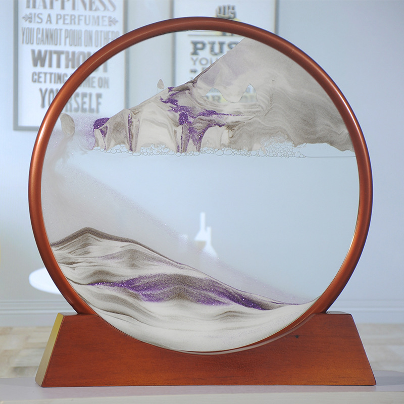 옥을 다크 브라운 대형 레드 우드 컬러 퍼플 핑크