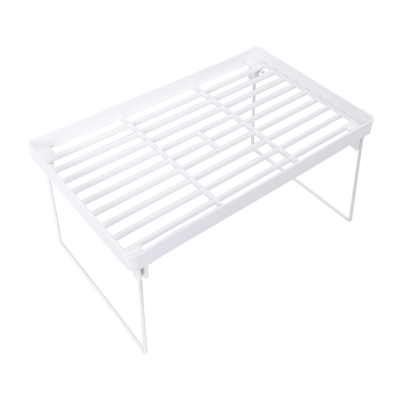 Dormitorio mesa superior hierro en capas rack de almacenamiento de escritorio gabinete de almacenamiento compartimiento interior tablero de partición estante de la olla de una sola capa